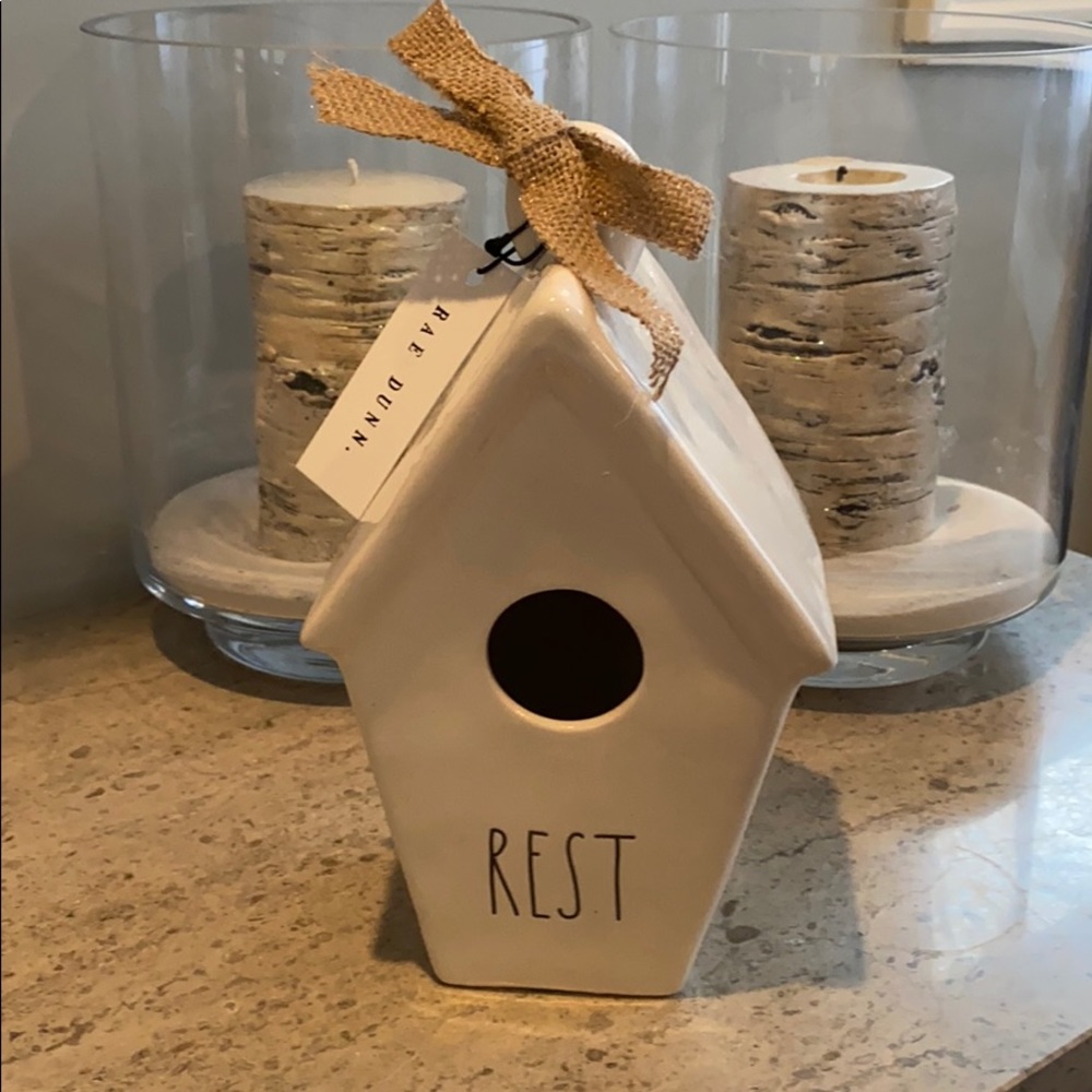 Rae Dunn “Rest” ceramic birdhouse. - Picture 5 of 6